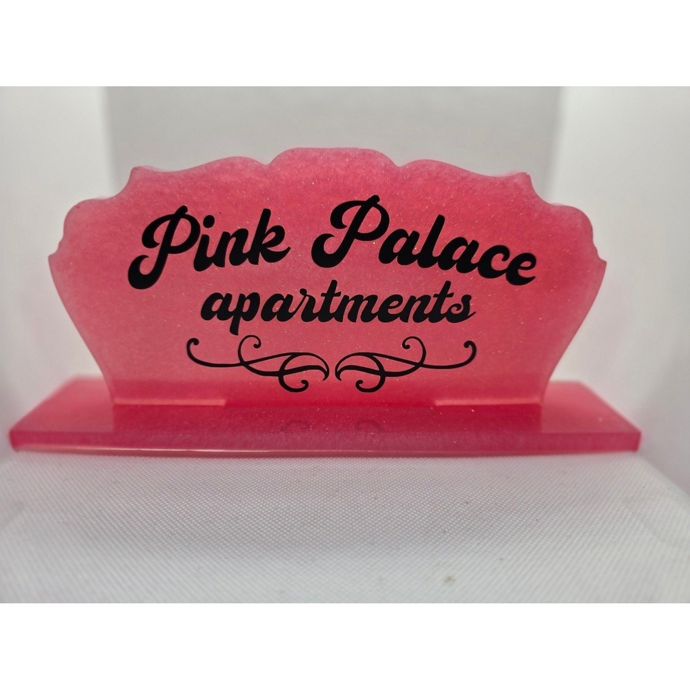 Coraline Inspired Pink Palace Apartments Sign! Room Decor Handmade!